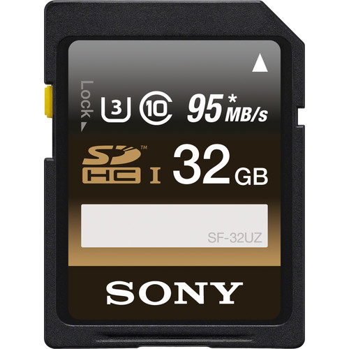 Sony 32GB High Performance Class 10 UHS-1/U3 SDHC up to 95MB/s Memory Card (SF-UZ/TQ)