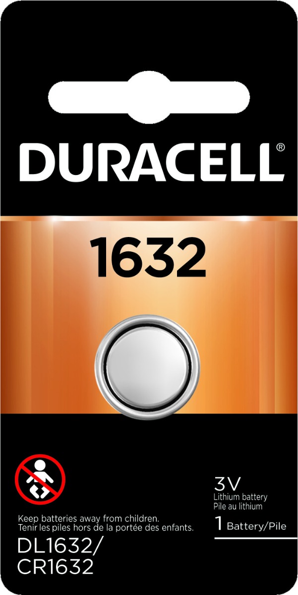 Duracell CR1632 Lithium Coin Battery, DL1632BPK (1 Battery)
