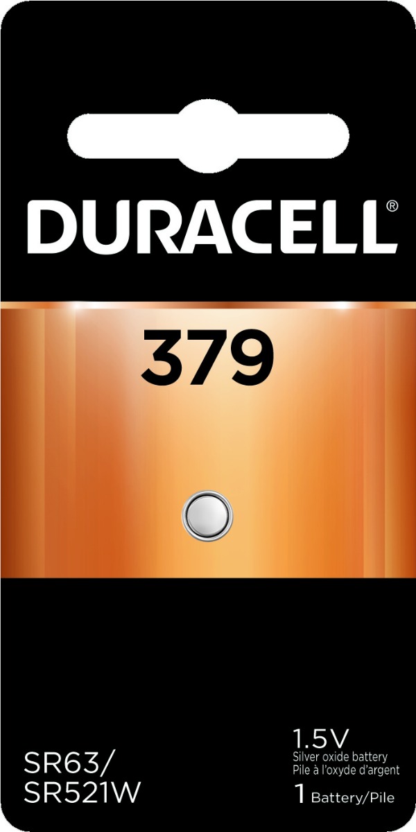 Duracell 379 Watch Battery (SR521SW) Silver Oxide 1.55V (1 PC) 