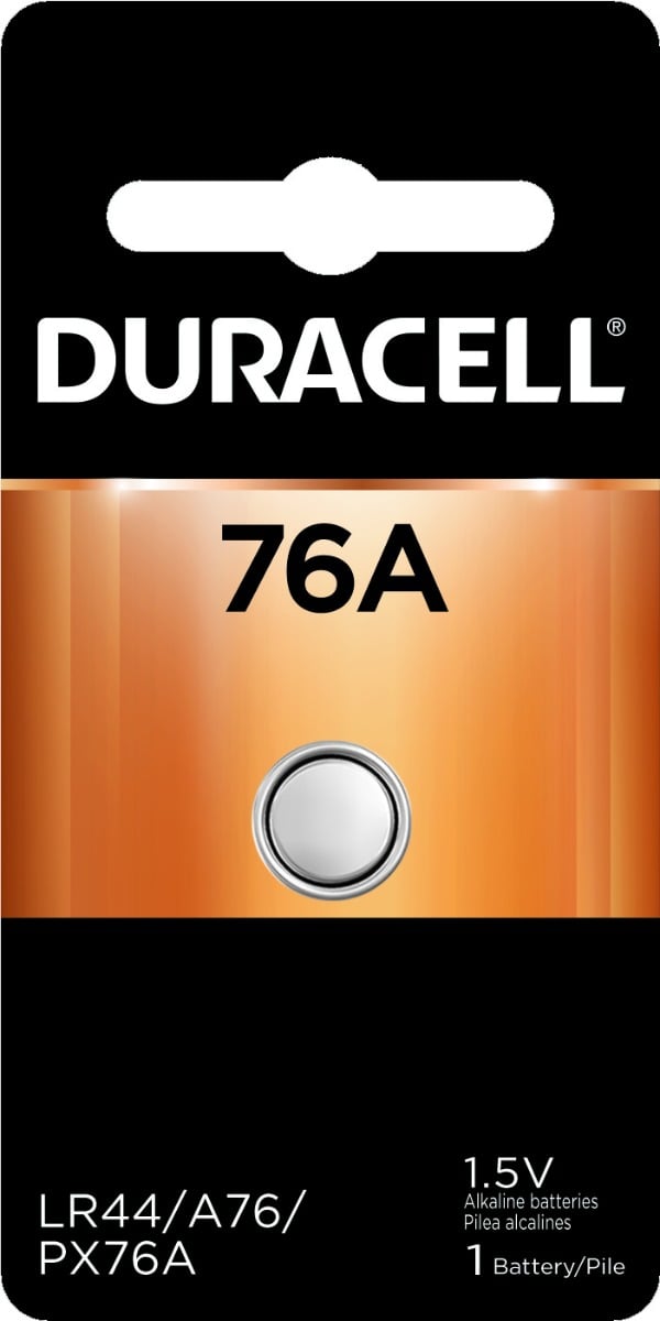 Duracell 76A (LR44, A76, EPX76, PX76A, V136A)