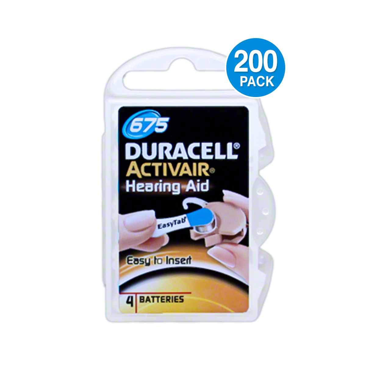 Duracell Hearing Aid Battery Size 675 (200 Pcs)