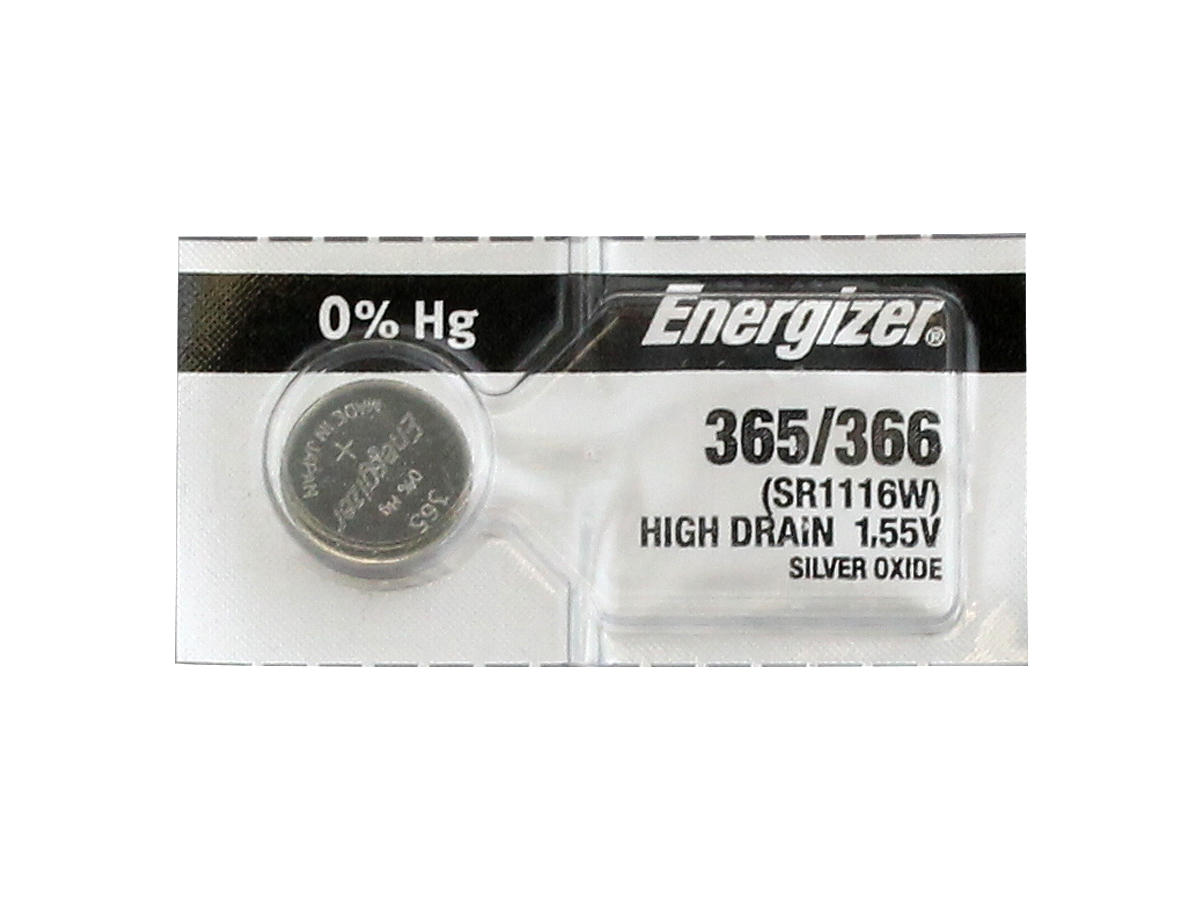 Energizer 365 Battery (SR1116W) Silver Oxide 1.55V (1PC)