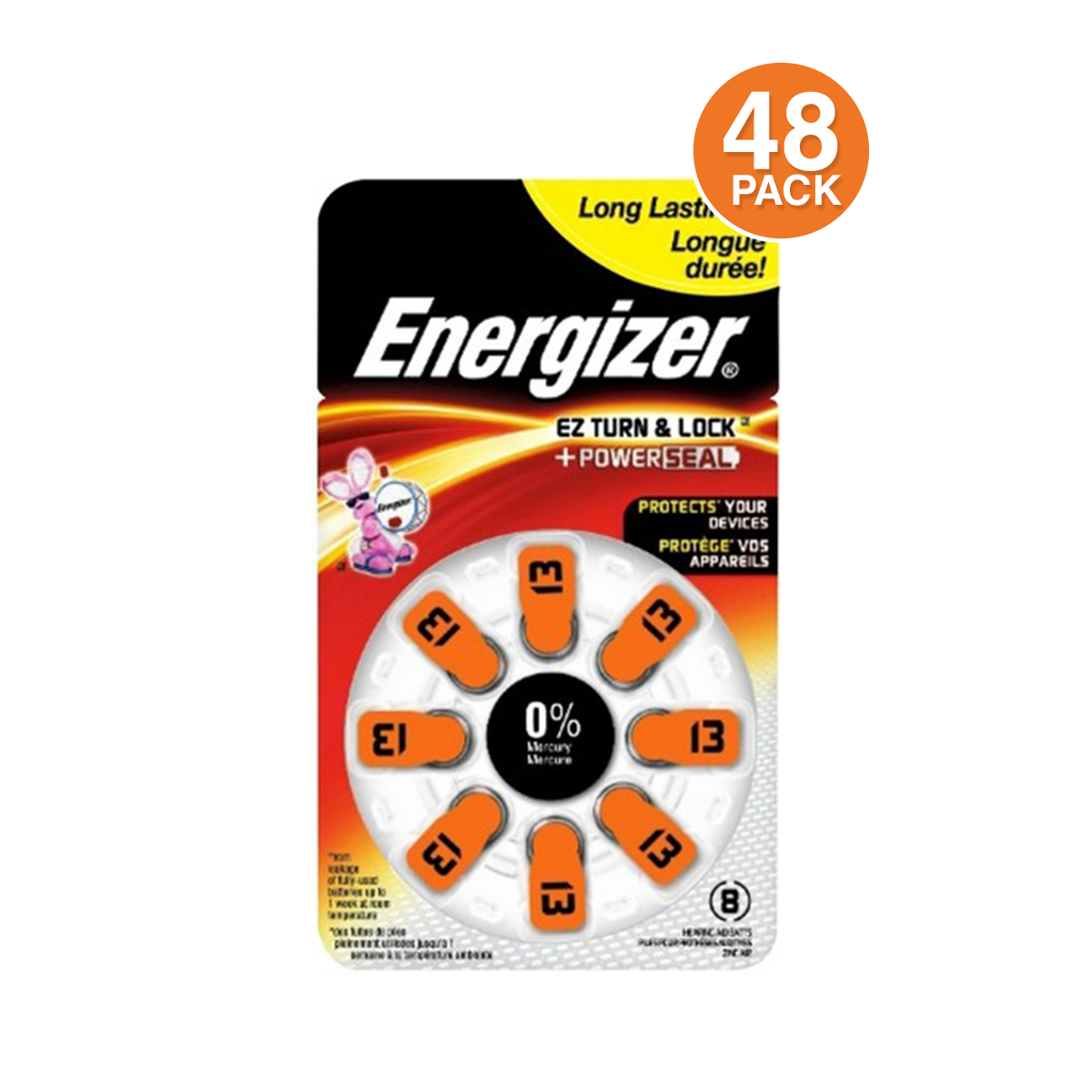 Energizer Hearing Aid Battery Size 13 (48 Pcs)