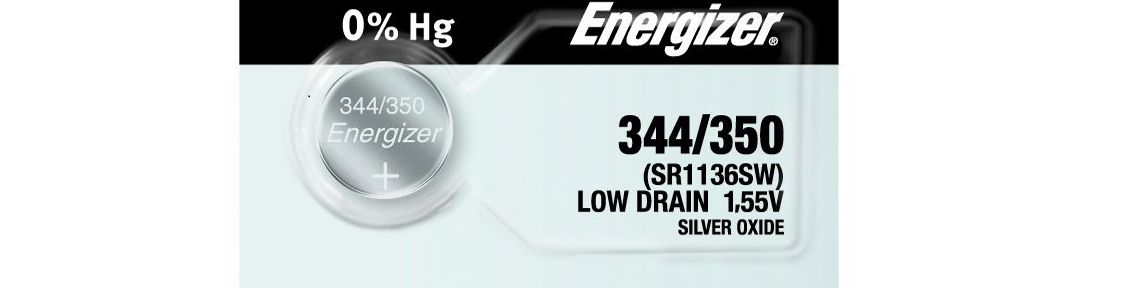 Energizer 344-350 Battery (SR1136SW) Silver Oxide 1.55V (1PC)
