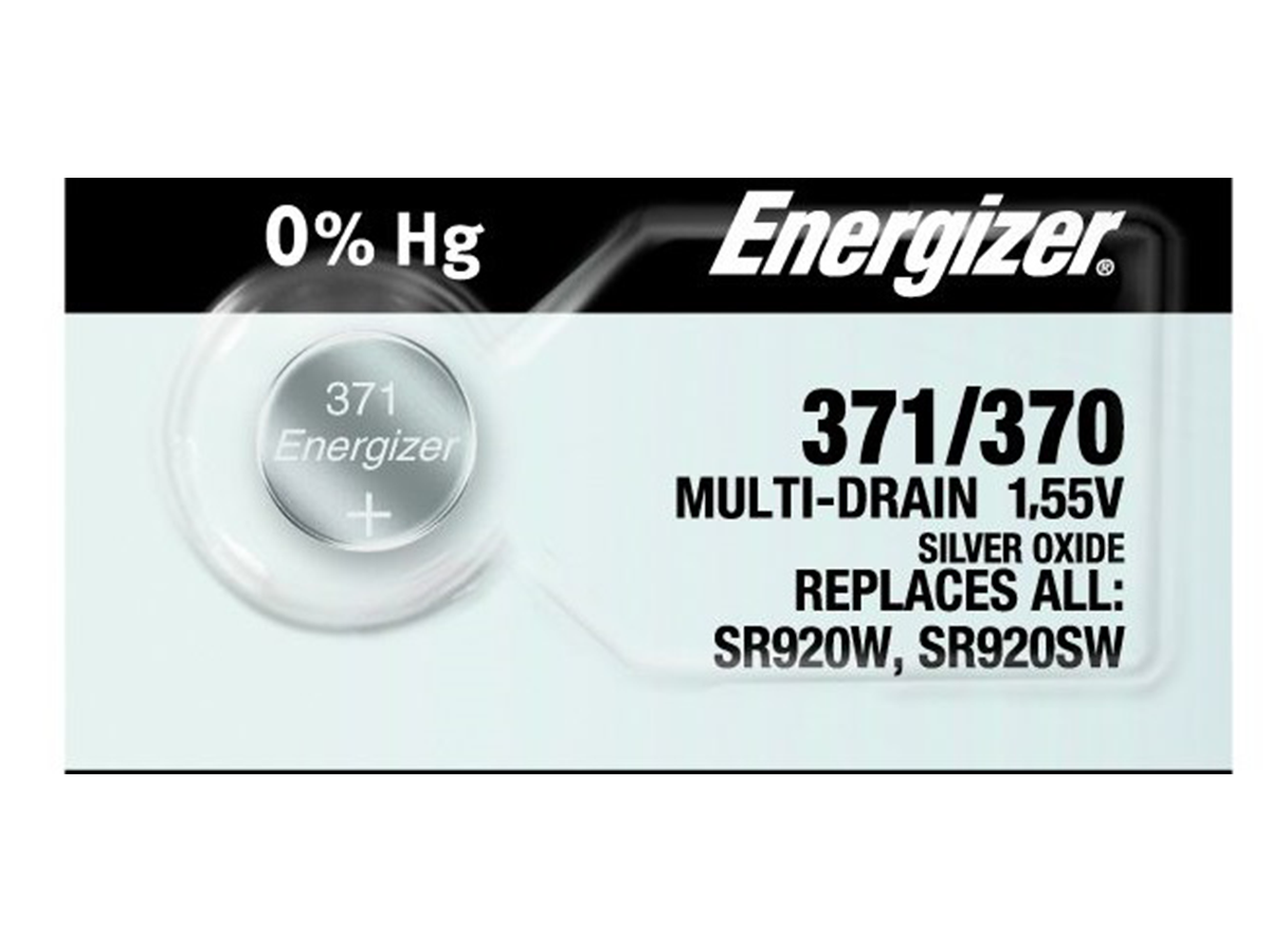 Energizer 370 Battery (SR920W) Silver Oxide 1.55V (1PC)