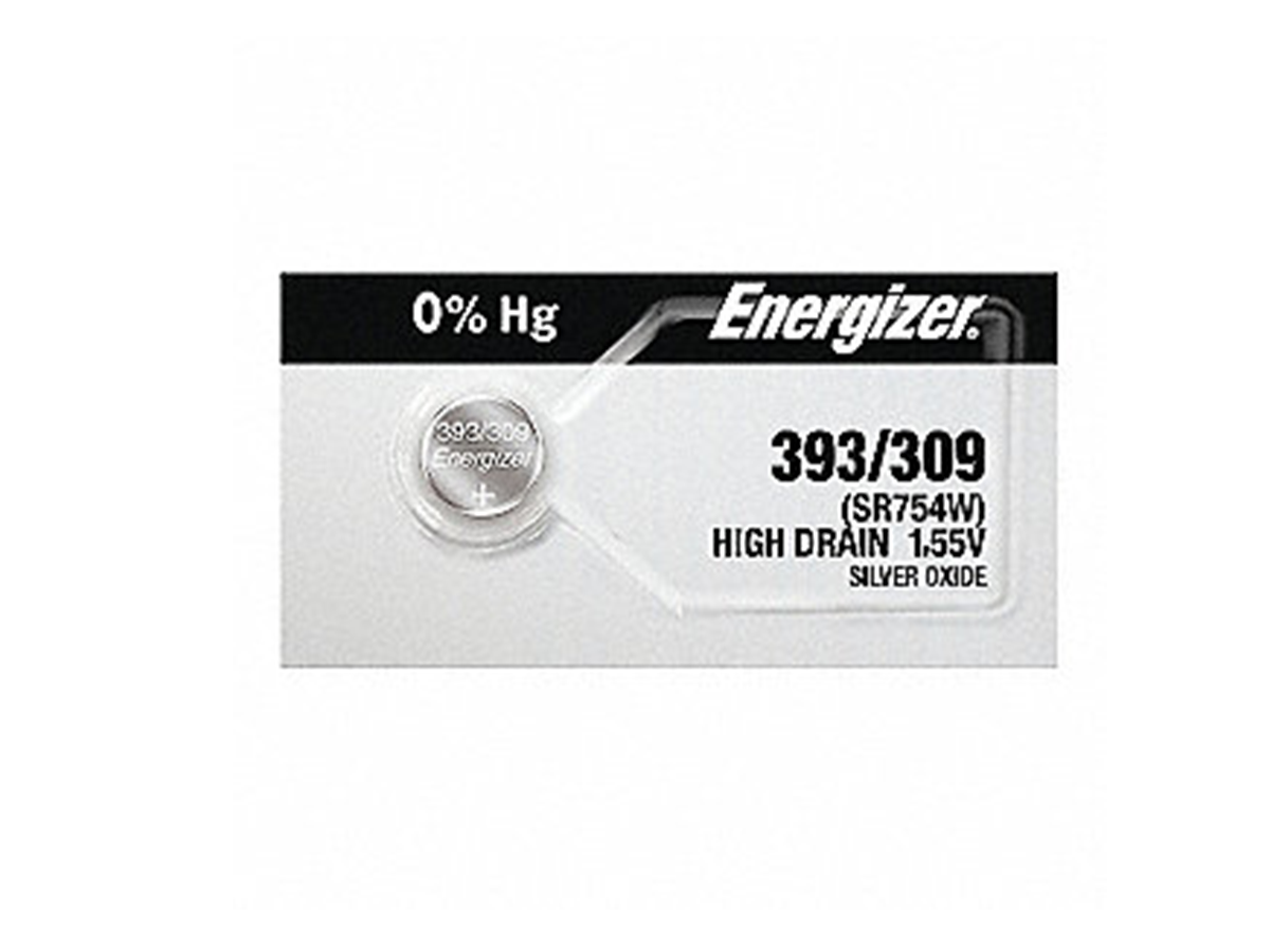 Energizer 393/309 Watch Battery (SR754) Silver Oxide 1.55V