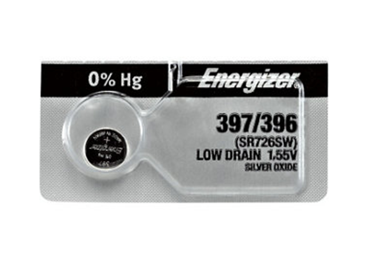 Energizer 396 Watch Battery (SR726W) Silver Oxide 1.55V