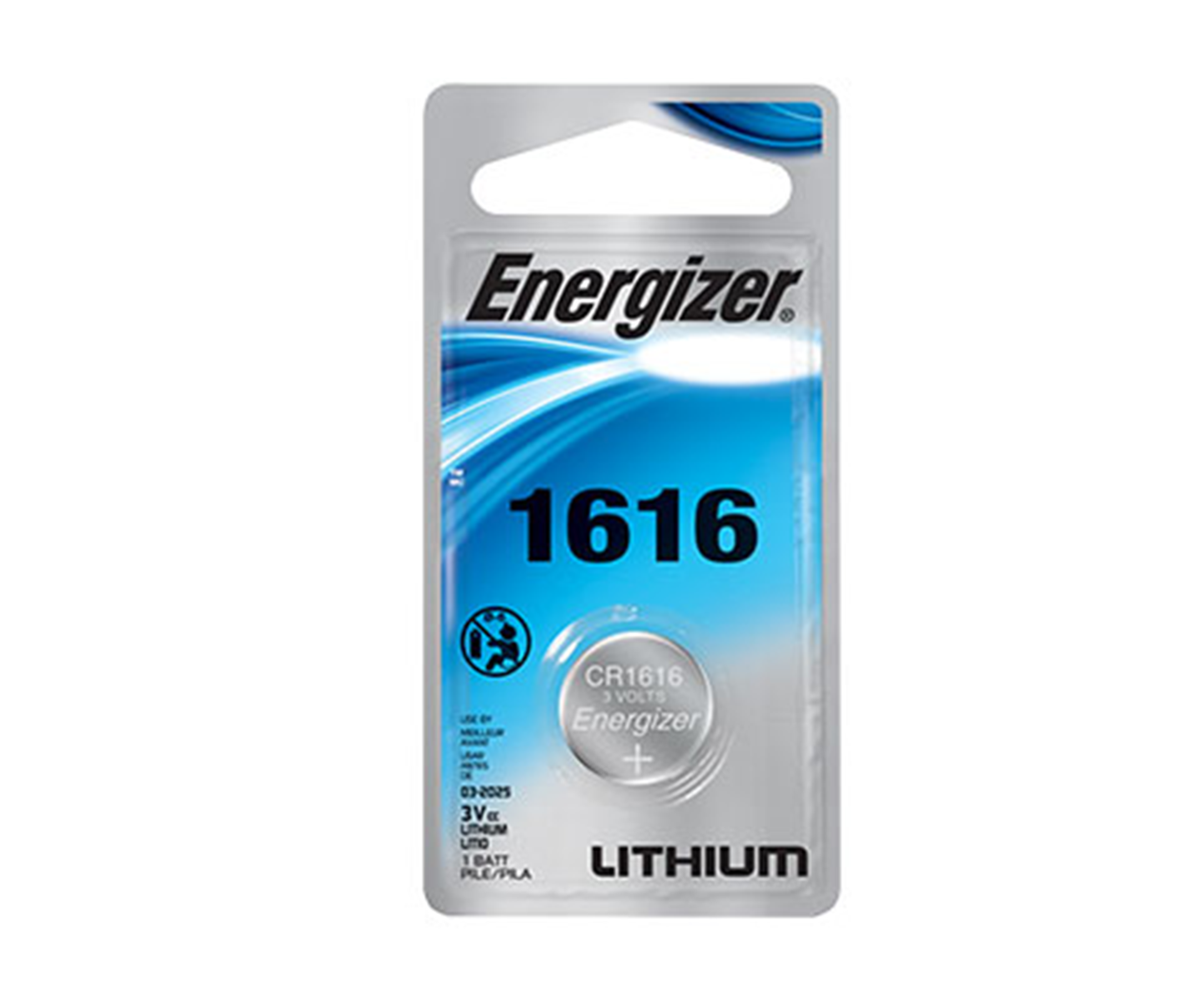 Energizer CR1616 Battery Lithium Coin Cell (1PC Blister Pack)