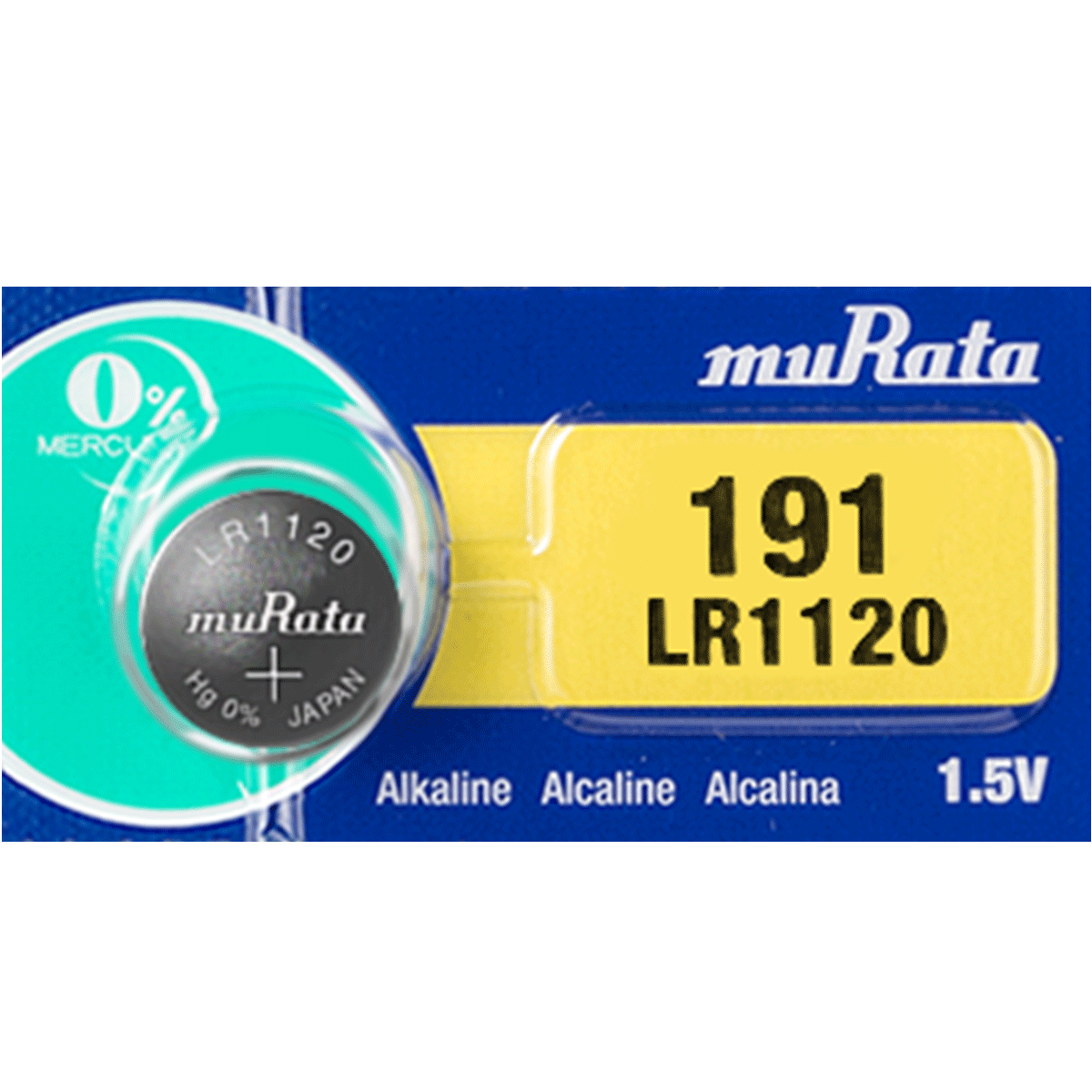 Murata LR1120 (191) (formerly SONY) Mercury Free Alkaline Button Cell (1PC)