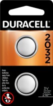 Duracell CR2032 Lithium Coin Battery, DL2032B2PK (2 Batteries) (Child Resistant Packaging)
