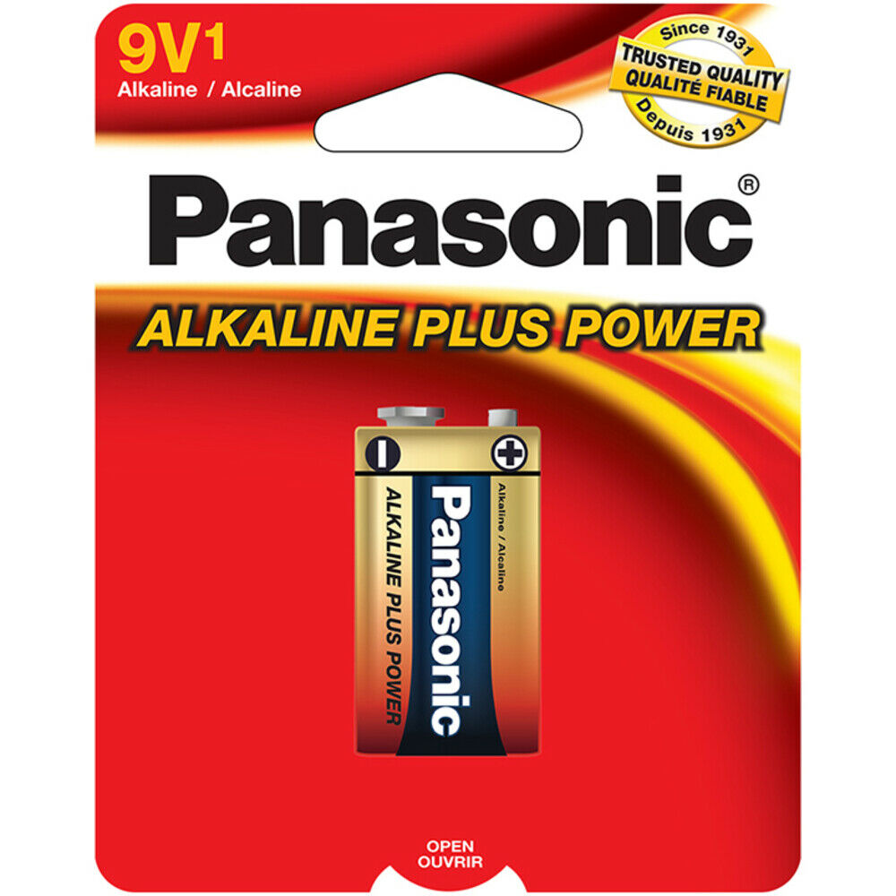 Panasonic 9V Alkaline Plus Power Battery, 6AM-6PA/1B (1 Pack)