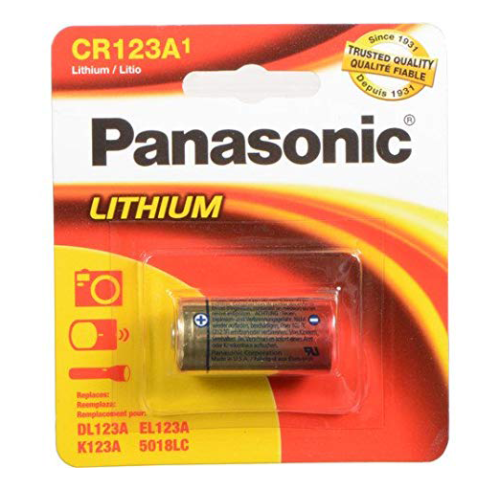 Panasonic CR123A Battery 3 Volt Photo Lithium (1PC Retail Pack)