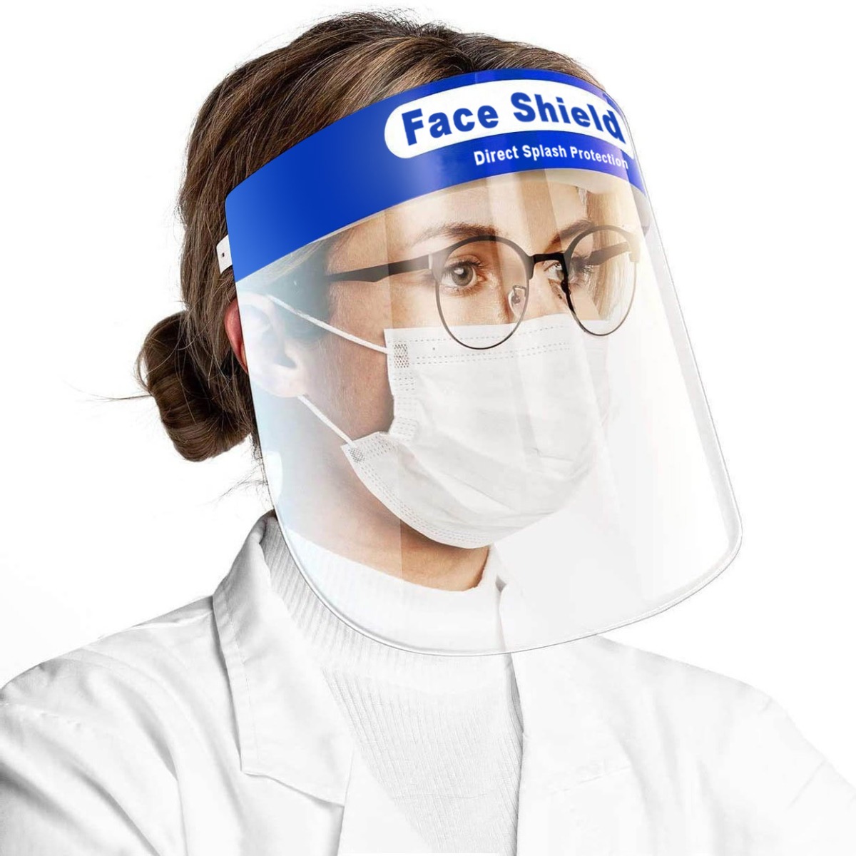 Plastic Face Shield: Durable Clear Plastic Protective Shield With Comfortable Foam & Elastic Fittings