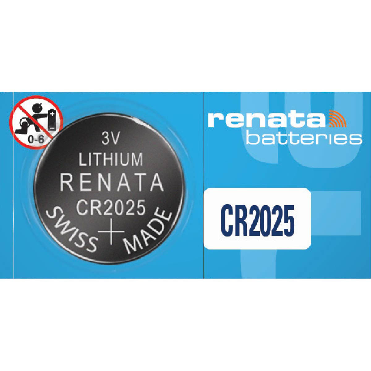 Renata CR2025 Battery 3V Lithium Coin Cell (1 pc.)