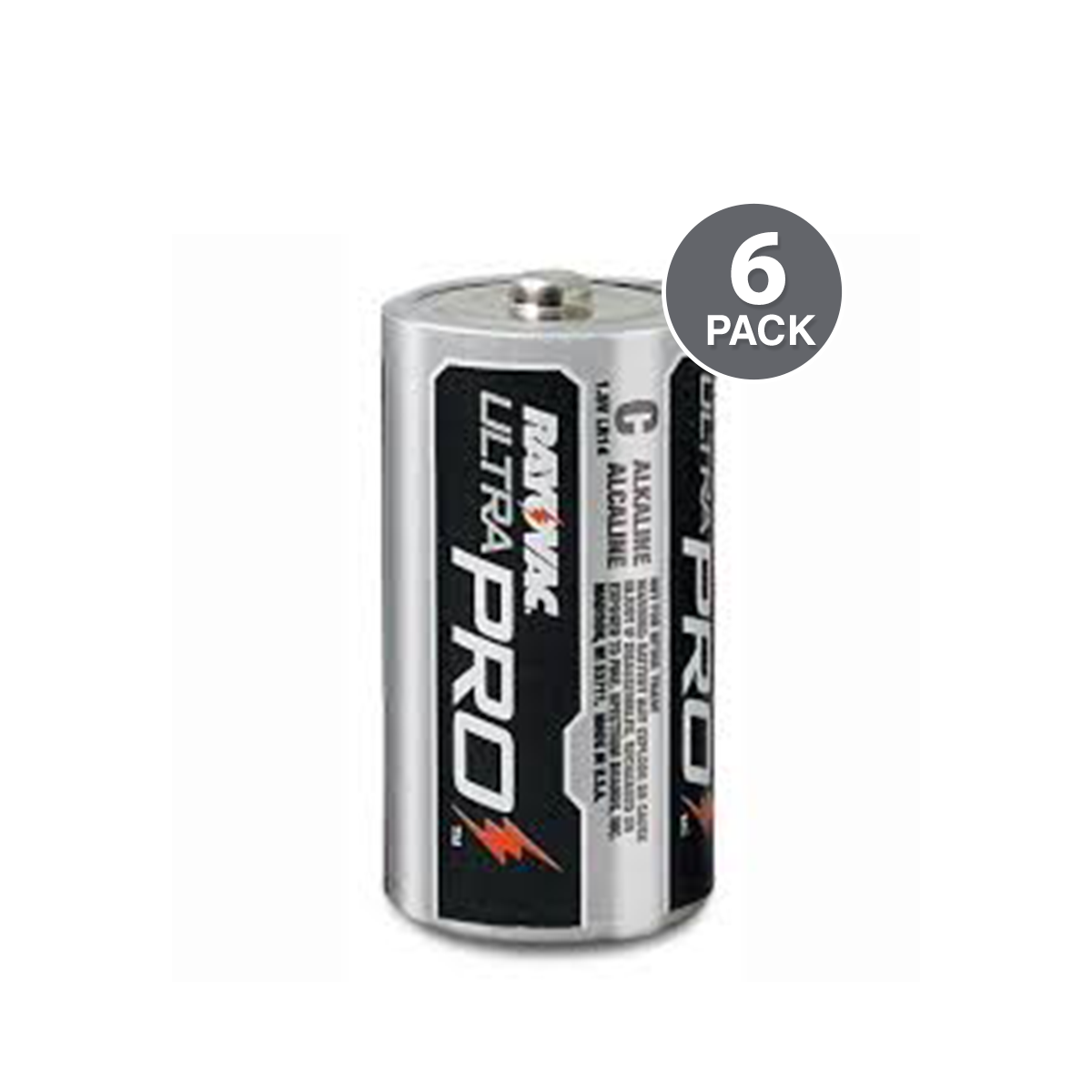 Rayovac Ultra Pro C Cell Batteries 6 pack