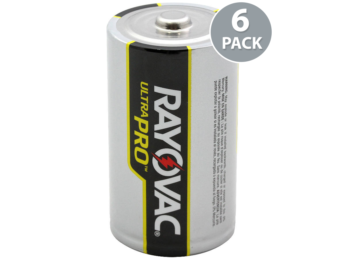 Rayovac Ultra Pro D Cell Batteries 6 pack