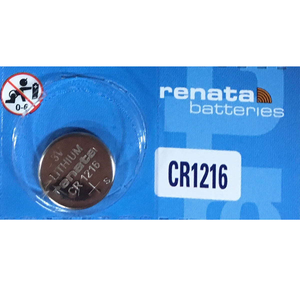 Renata CR1216 Battery 3V Lithium Coin Cell (1 pc.)