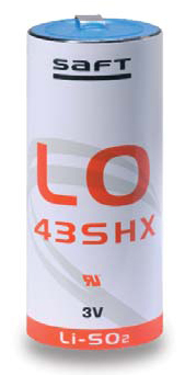 SAFT LO43SHX STS, 5/4C size 3.0V, 5.0Ah Lithium SO2 battery