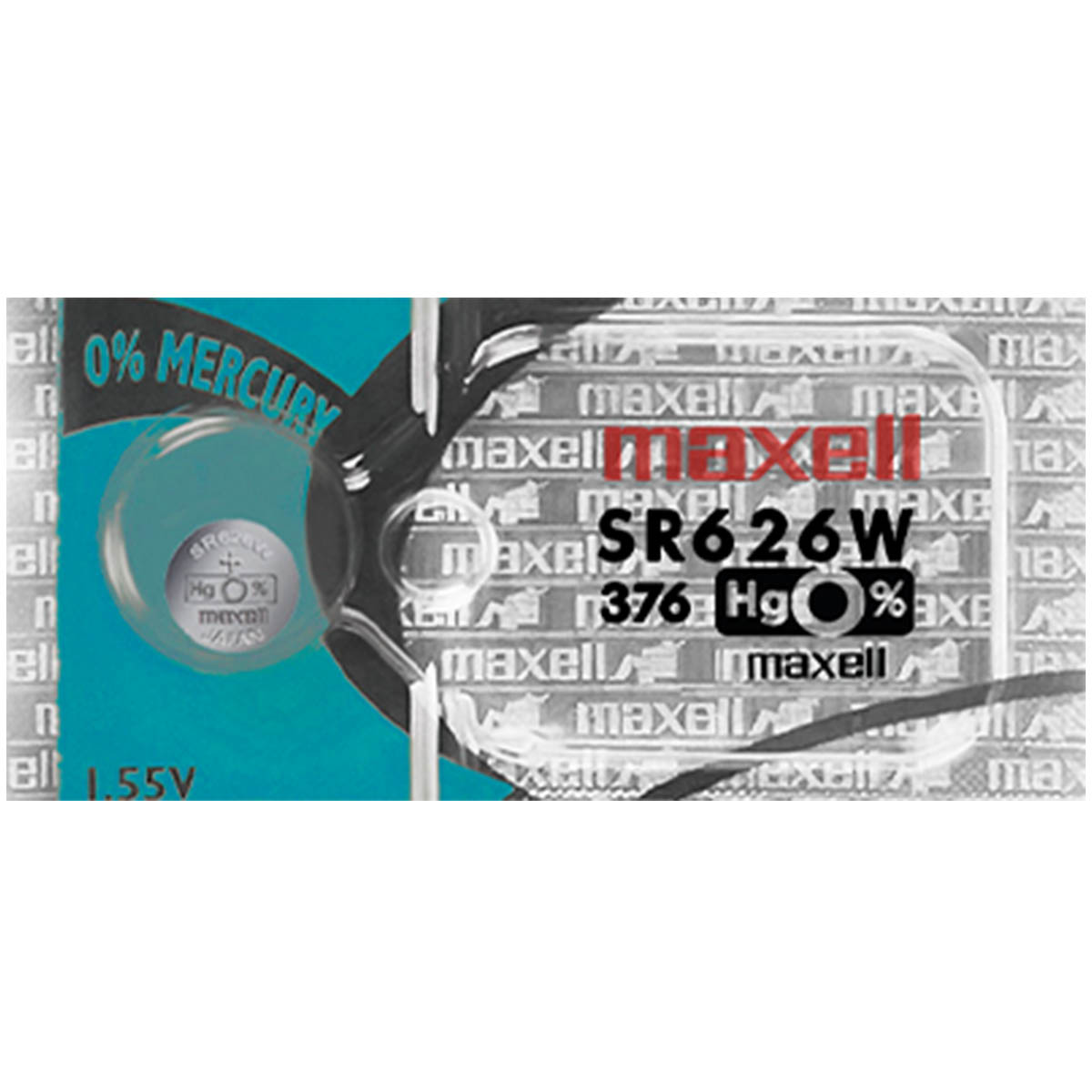 Maxell 376 Watch Battery (SR626SW ) Silver Oxide 1.55V