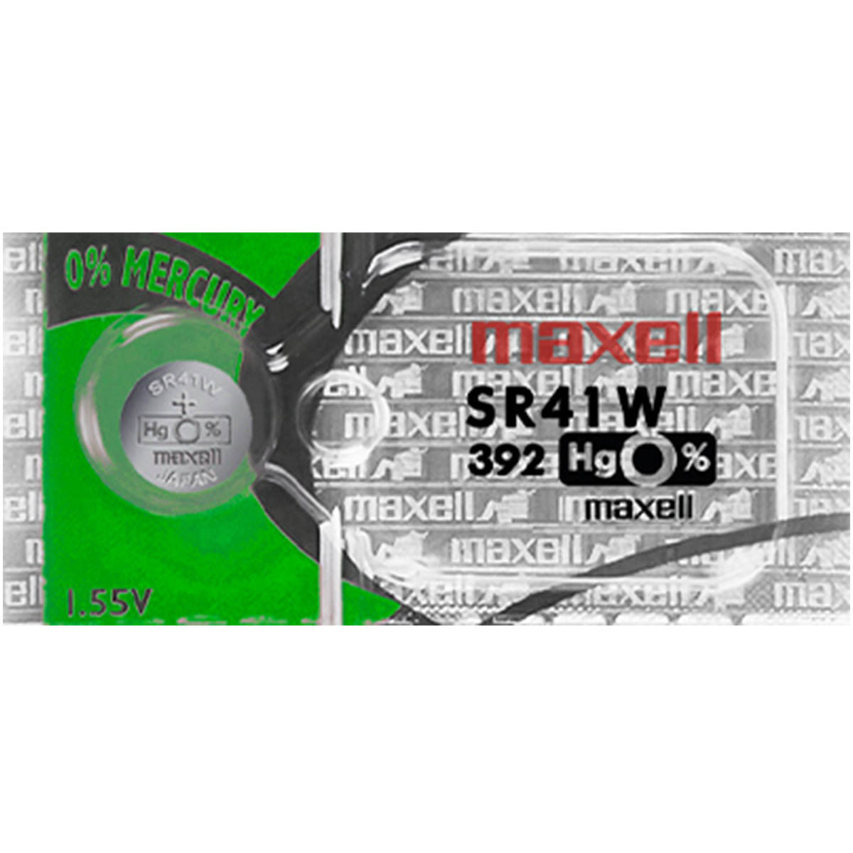Maxell 392 Watch Battery (SR41W ) Silver Oxide 1.55V