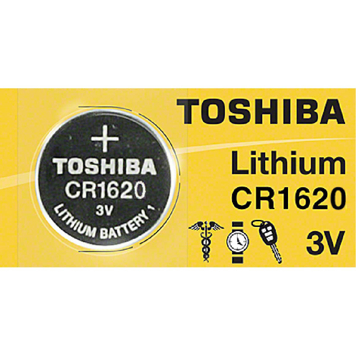Toshiba CR1620 Battery 3V Lithium Coin Cell (1PC)