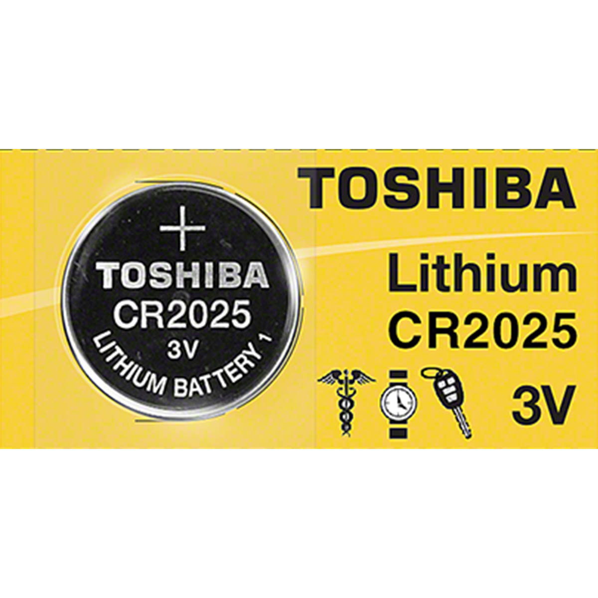 Toshiba CR2025 Lithium Coin Cell Battery 3v, Tear Strip 1pc