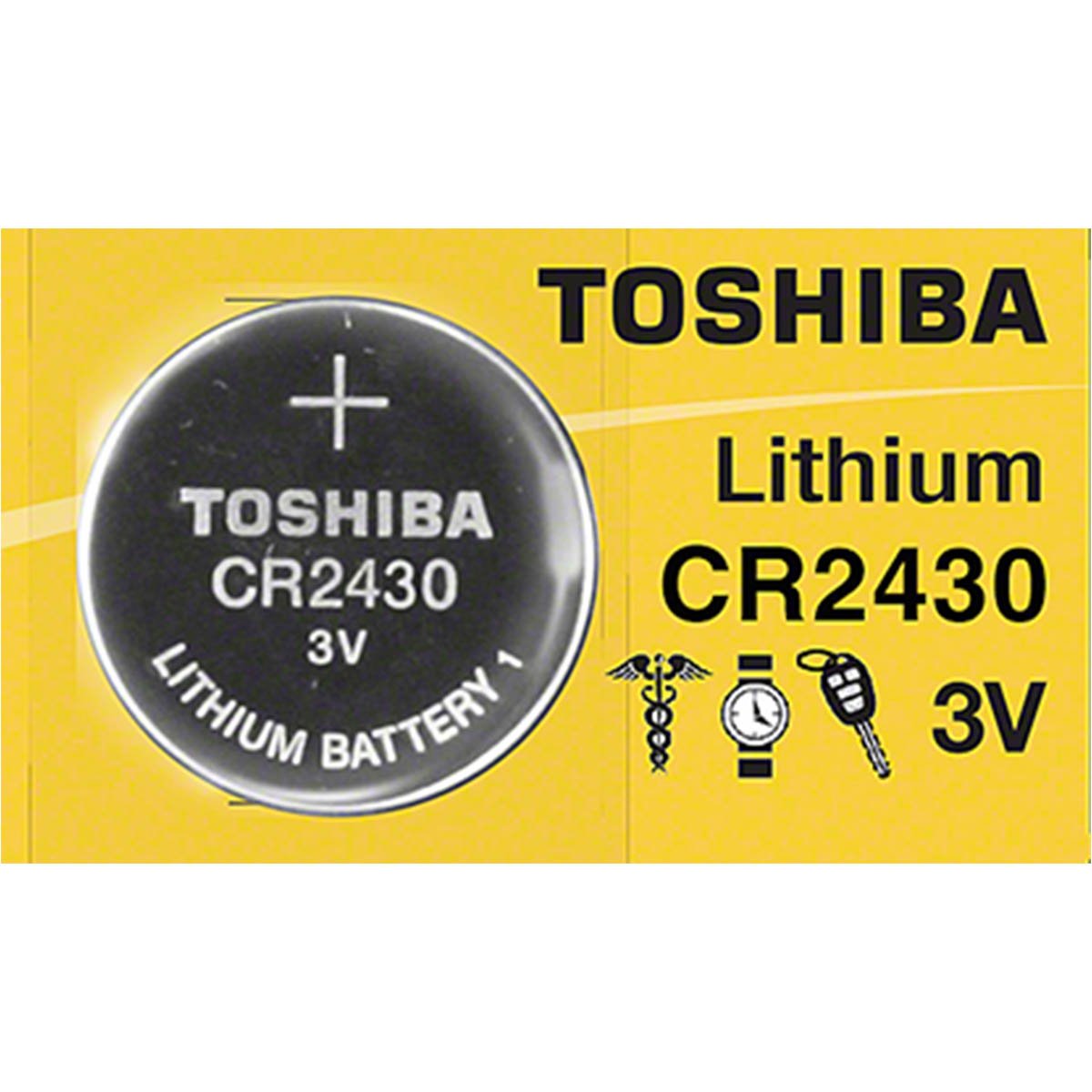 Toshiba CR2430 Battery 3V Lithium Coin Cell  (1PC)