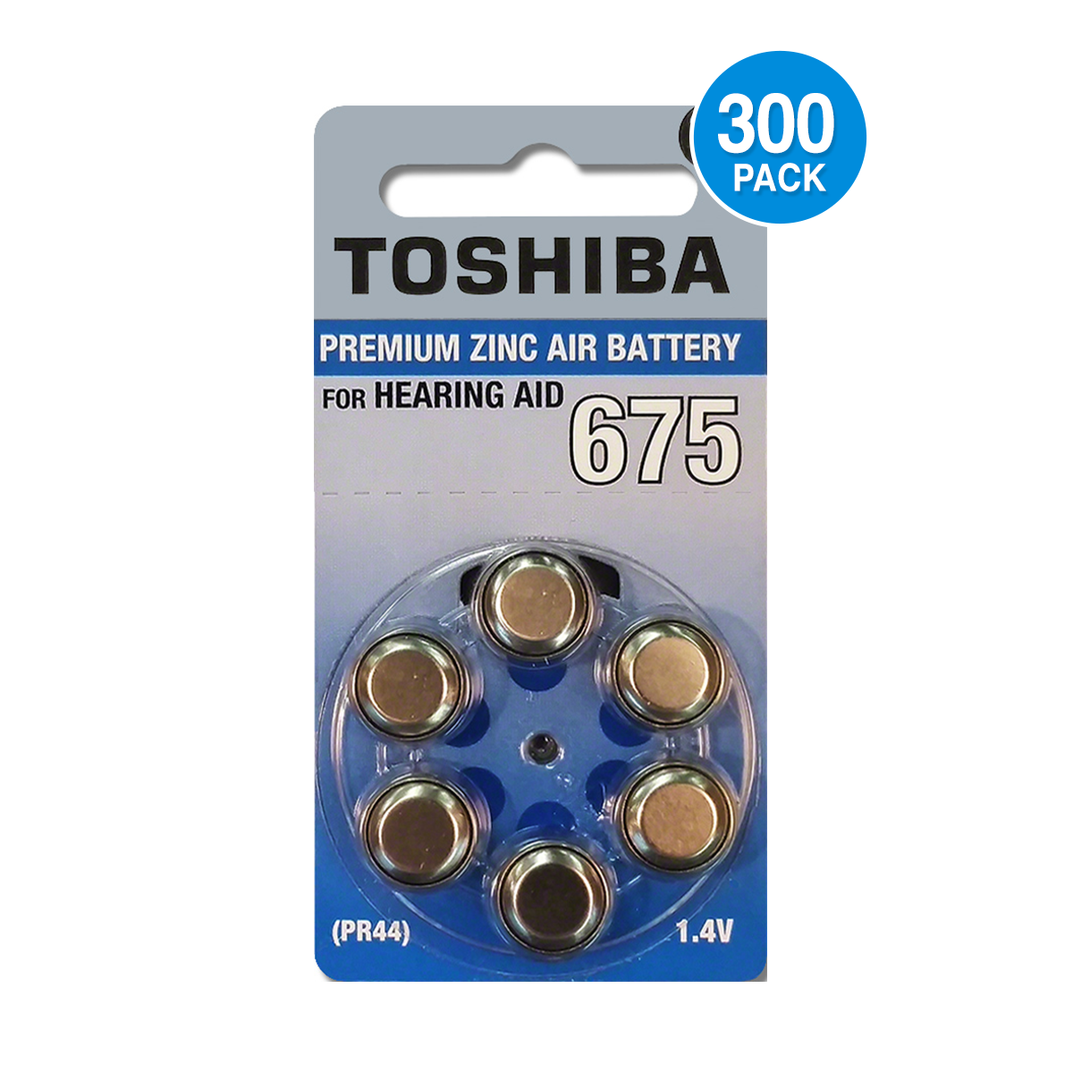 Toshiba Hearing Aid Battery, Size 675 (300 Pc)