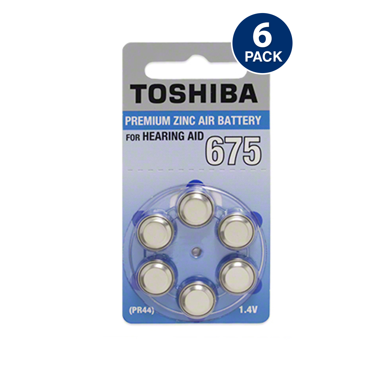 Toshiba Size 675 Hearing Aid Batteries (6 PC)