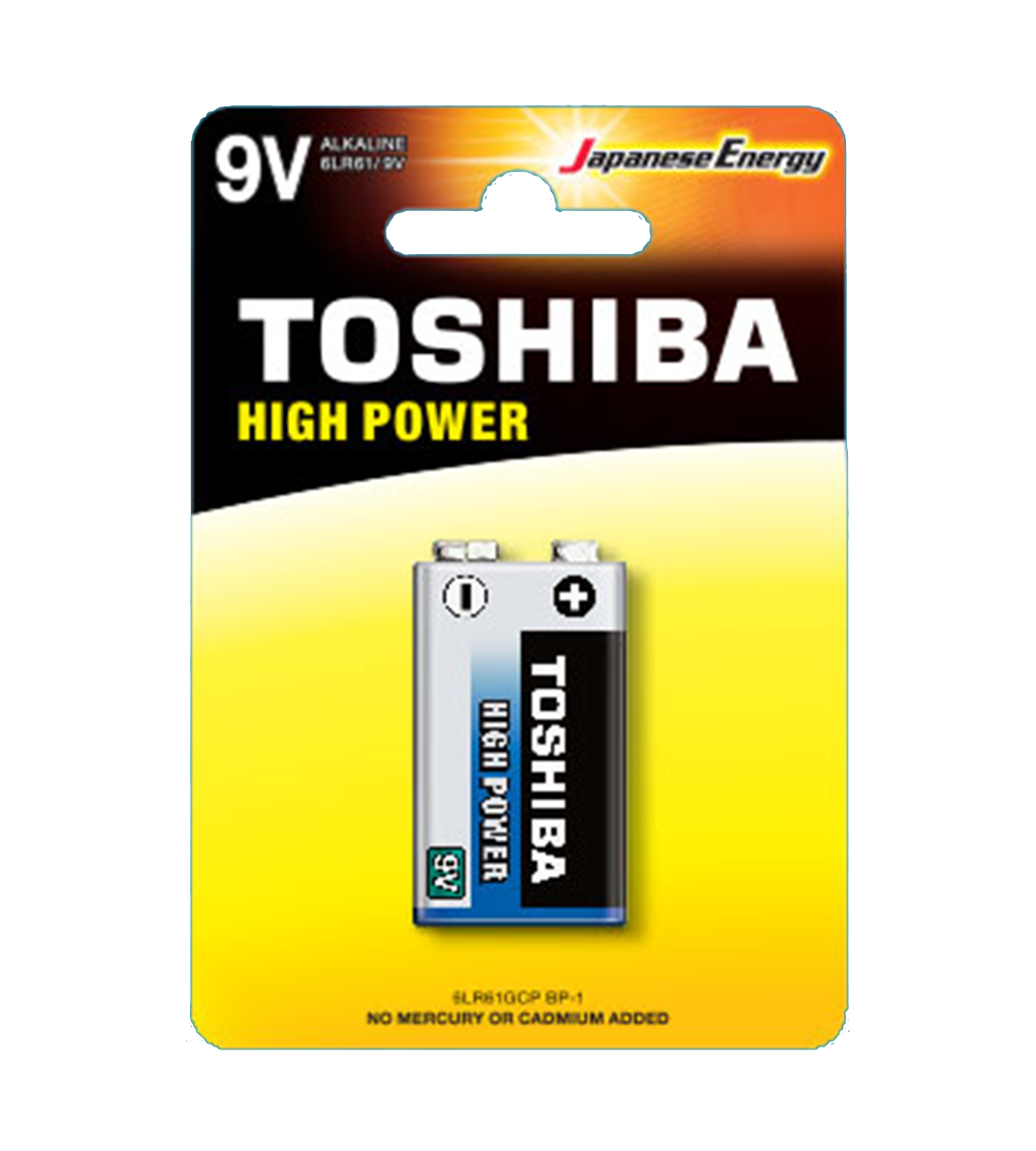 Toshiba Size 9V High Power Alkaline Batteries, 6LR61GCP-BP-1CN (1 Pack)