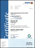 Renata ISO/TS 16949 Certification