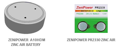 ZeniPower a10hdm Hearing Aid Battery and 2330 Pager Battery
