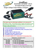 Technical Specifications for Battery Tender Plus 6V, 8V, 12V