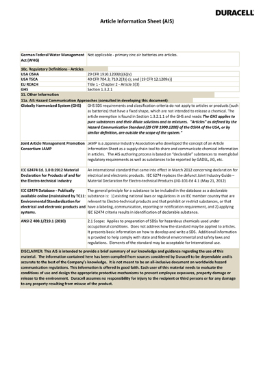 Technical Specifications for Duracell Activair 675 Hearing Aid Battery