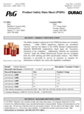 Duracell Alkaline Product Safety Data Sheet: COPPERTOP, ULTRA, QUANTUM