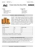 Duracell Alkaline Product Safety Data Sheet