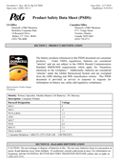 Duracell Alkaline Product Safety Data Sheet: Primary Specialty Alkaline Button Cell Batteries , 0% Mercury