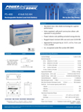 Technical Specifications for (SLA Batteries: Power-Sonic 2v, 4v & 8v) PS-490 F2 4V 9Ah SLA Battery