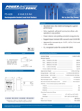 Technical Specifications for (Power-Sonic Batteries, 6 Volts) PS-628 F1 6V 2.8Ah SLA Battery
