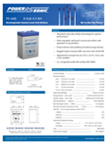 Technical Specifications for (Power-Sonic Batteries, 6 Volts) PS-640