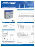 Technical Specifications for (Power-Sonic Batteries, 6 Volts) PS-682