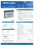 Technical Specifications for (Power-Sonic Batteries, 12 Volts) PS-1228 F1 12V 2.8Ah SLA Battery