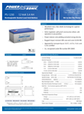 Technical Specifications for (Power-Sonic Batteries, 12 Volts) PS-1230 F1 12V 3.4Ah SLA Battery