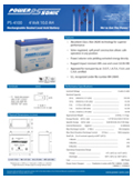 Technical Specifications for (SLA Batteries: Power-Sonic 2v, 4v & 8v) PS-4100 F1 4V 10Ah SLA Battery