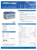 Technical Specifications for (Power-Sonic Batteries, 12 Volts) PS-12100