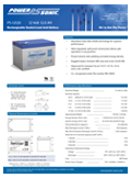 Technical Specifications for (Power-Sonic Batteries, 12 Volts) PS-12120 F2 12V 12Ah SLA Battery