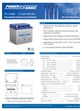 Technical Specifications for (Power-Sonic Batteries, 12 Volts) PS-12400 NB 12V 40Ah SLA Battery