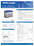 Technical Specifications for (SLA Batteries: Power-Sonic 2v, 4v & 8v) PSG-450 4V 5Ah SLA Battery