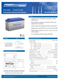 Technical Specifications for (Power-Sonic Batteries, 6 Volts) PSG-650 6V 5Ah SLA Battery