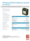 Technical Specifications for Saft Lithium BA 5590 B/U Battery